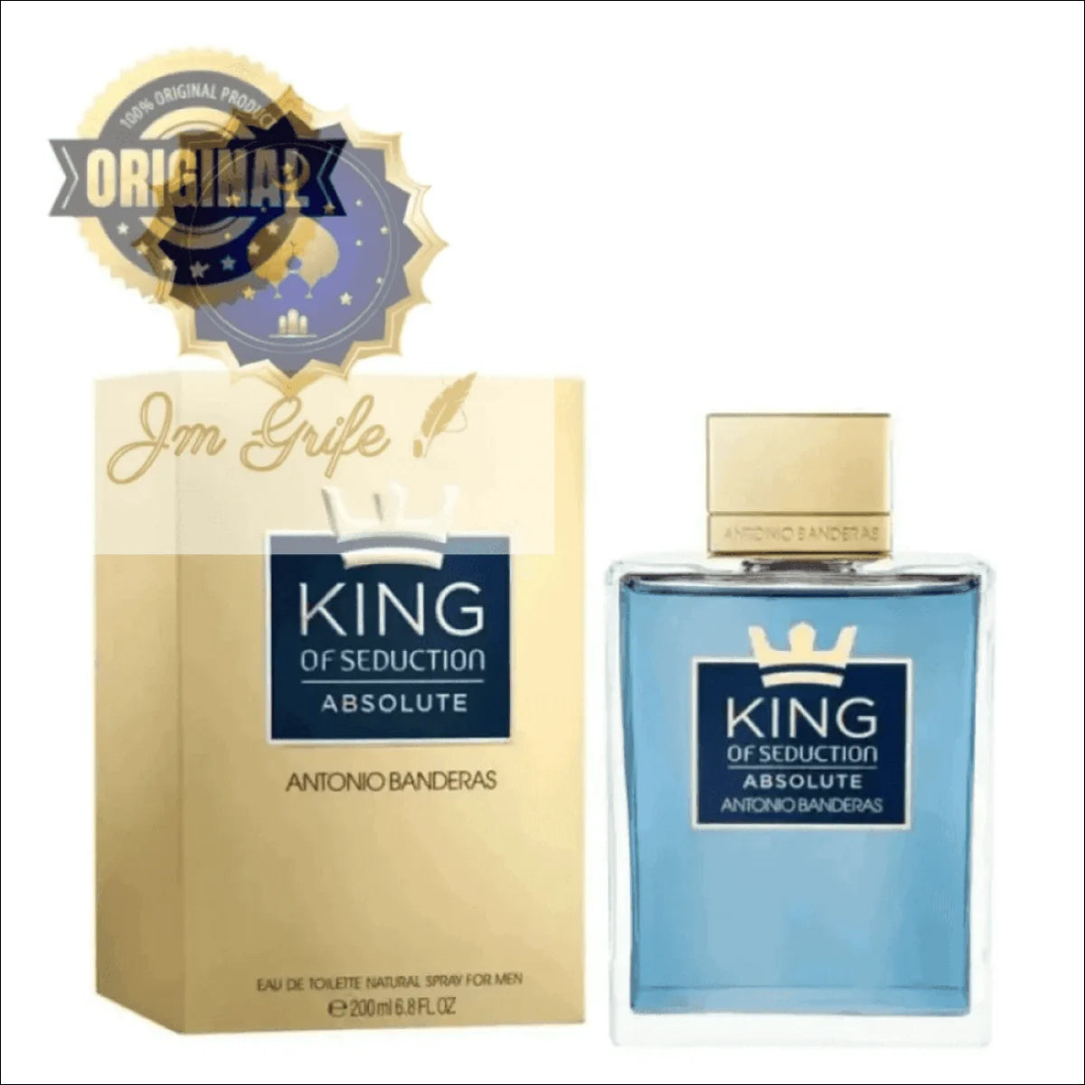 Perfume Antonio Banderas King Of Seduction EDT 200ml - Fragrância Fresca e Amadeirada - Jm Grife