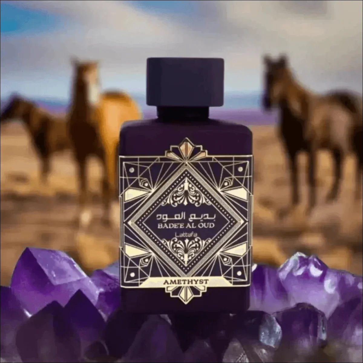 Perfume Arabe Bade e Al Oud Amethyst de Lattafa Eau de Parfum Unissex - Jm Grife