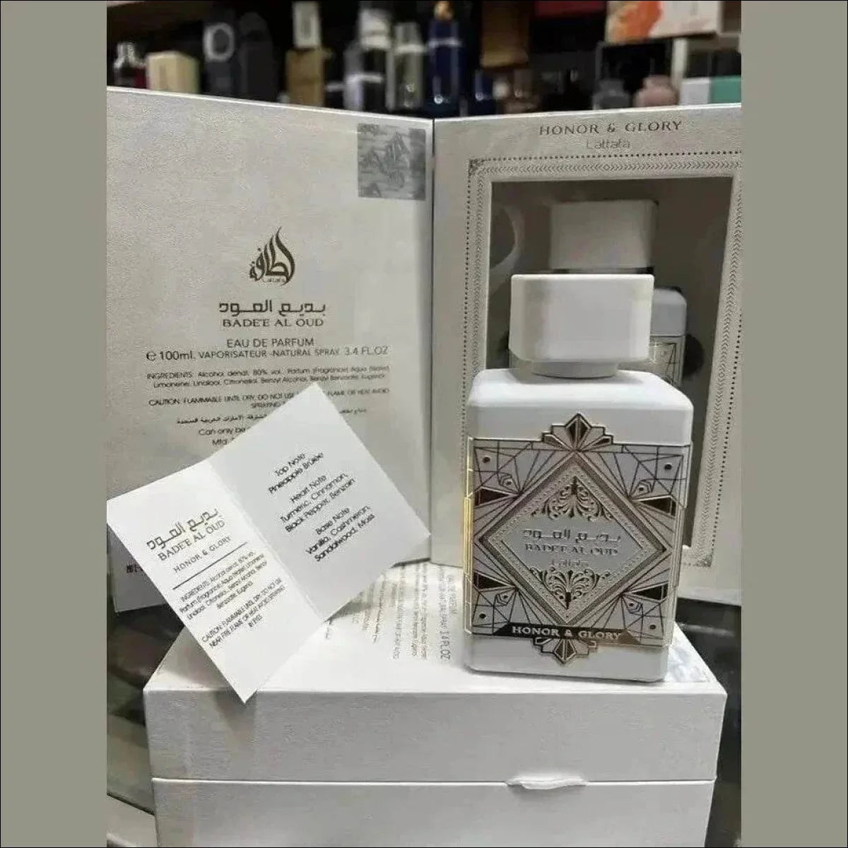 Perfume Árabe Honor &amp Glory  Eau de Parfum 100ml - Lattafa - Jm Grife