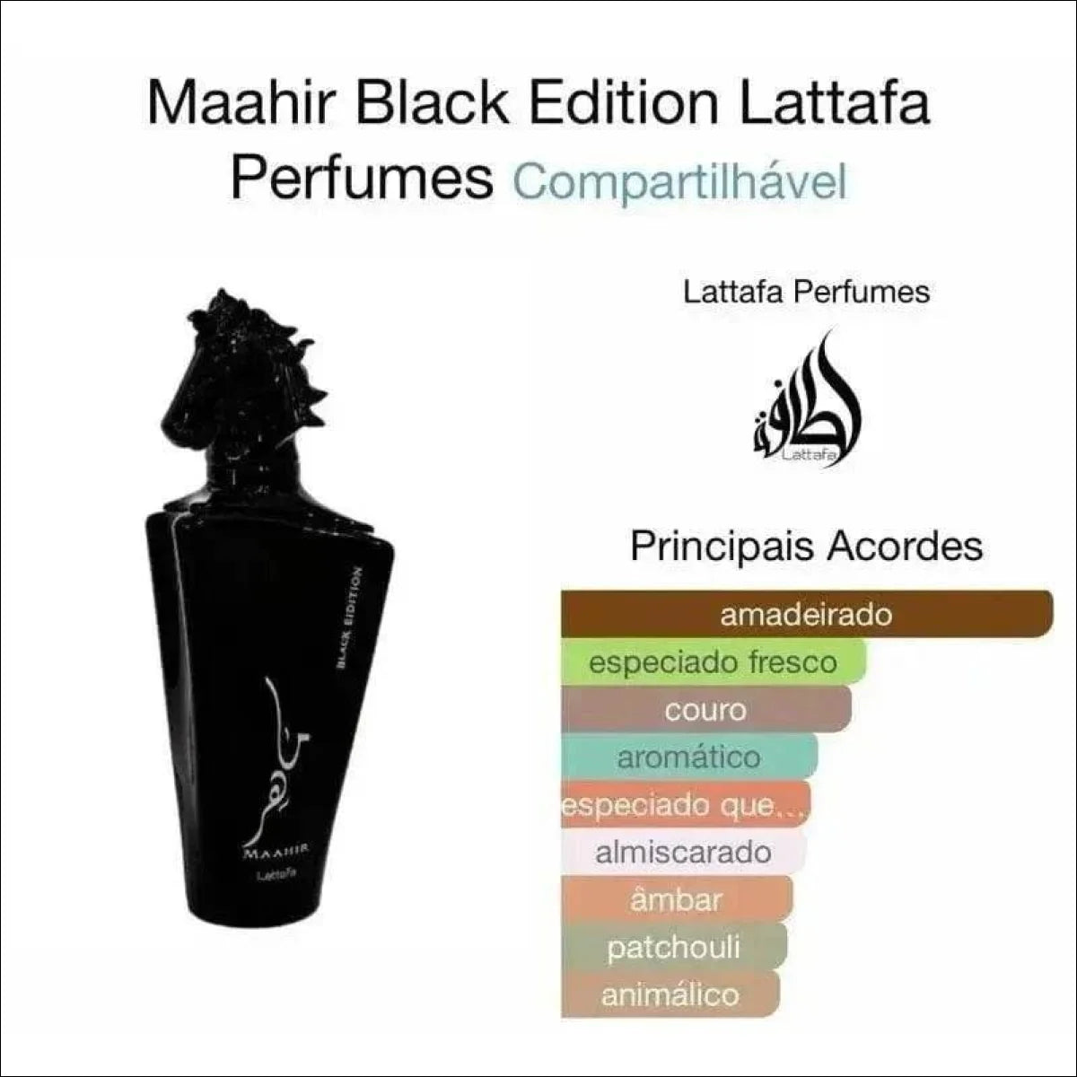 Perfume Árabe Maahir Black Edition By Lattafa EDP 100ml - Jm Grife