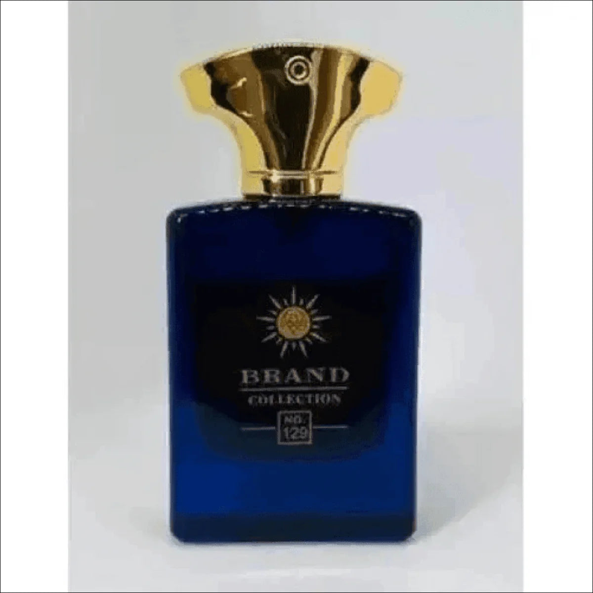 Perfume Brand Collection 129 - JM Grife N°129, Frasco Azul Escuro e Tampa Dourada, Notas Florais e Amadeiradas - Jm Grife