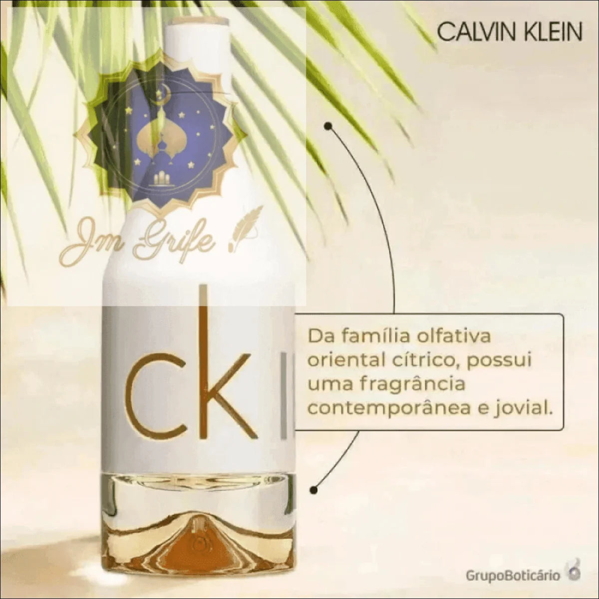 Perfume CK in2U For Her 100ml - Eau de Toilette Refrescante e Energizante para Mulheres - Jm Grife