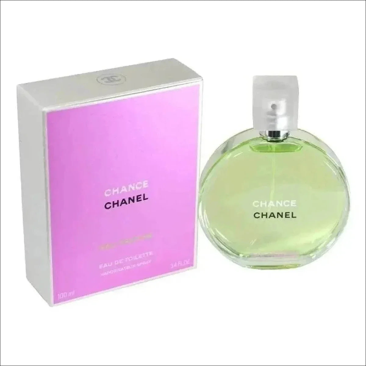 Perfume Feminino Chanel Chance Eau Fraîche 100ml Frasco Verde e Redondo - Jm Grife