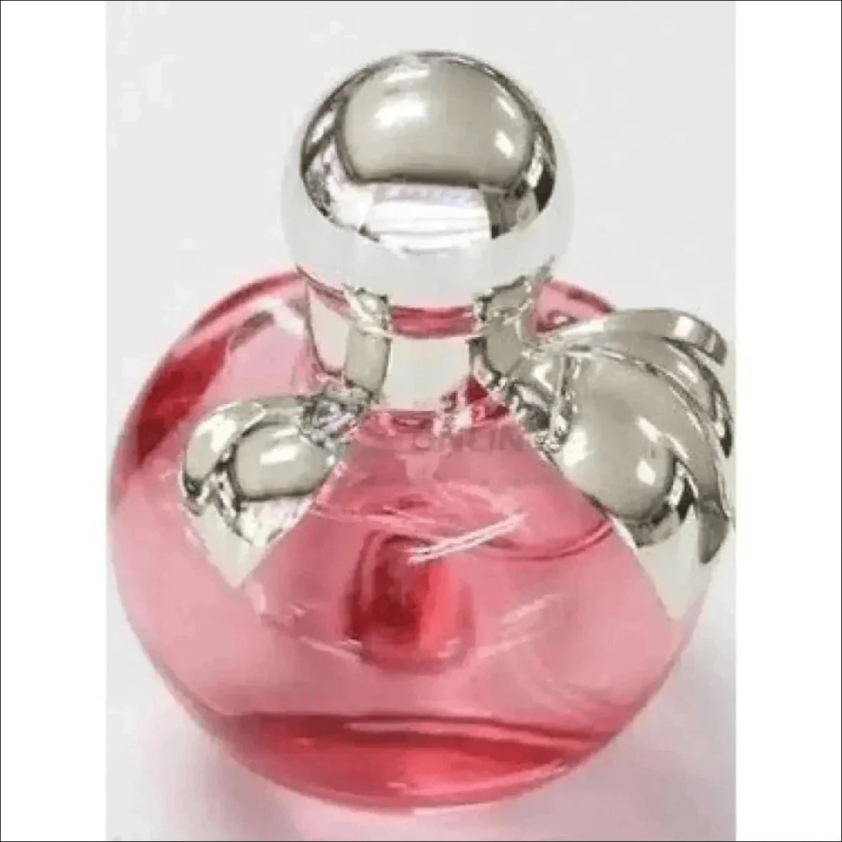 Perfume Maçã Rosa com Detalhes em Prata Inspiração Nina Ricci - Jm Grife