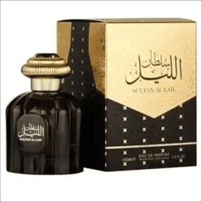 Perfume Masculino Sultan Al Lail - Frasco Escuro com Tampa Dourada para Ele - Jm Grife