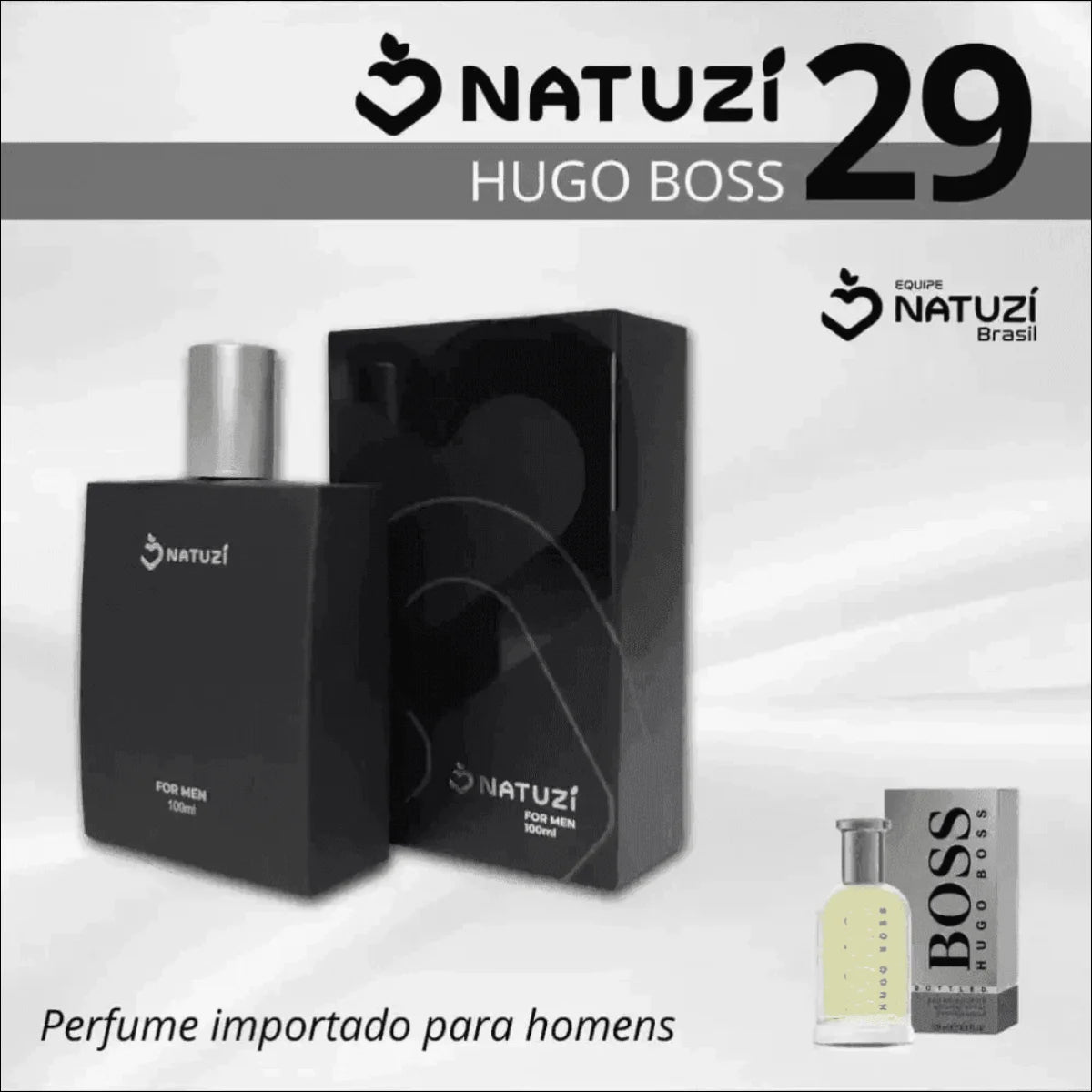 Perfume Natuzí 29 Hugo Boss 100ml - Elegância Floral Cítrica e Design Sofisticado - Jm Grife