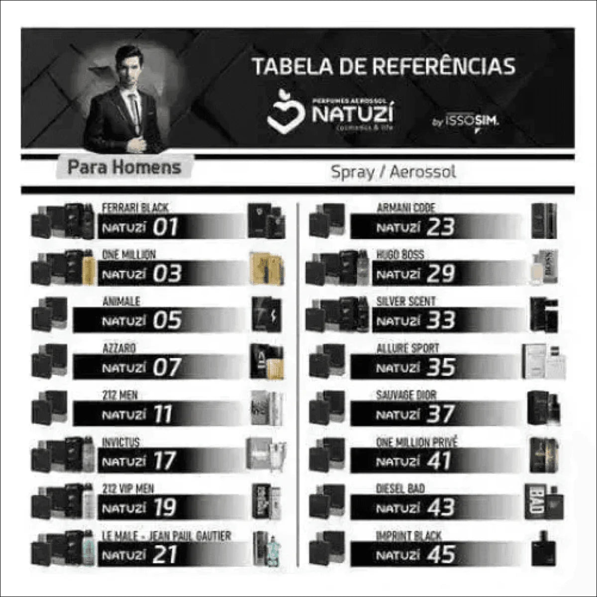 Perfume Natuzí VIP N 29 - Ref Hugo Boss 100ml Aerosol com Frescor e Elegância Duradoura - Jm Grife