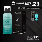 Perfume Natuzí VIP N21 Le Malle Jean Paul 100ml - Aerosol Floral Amadeirado de Longa Duração - Jm Grife