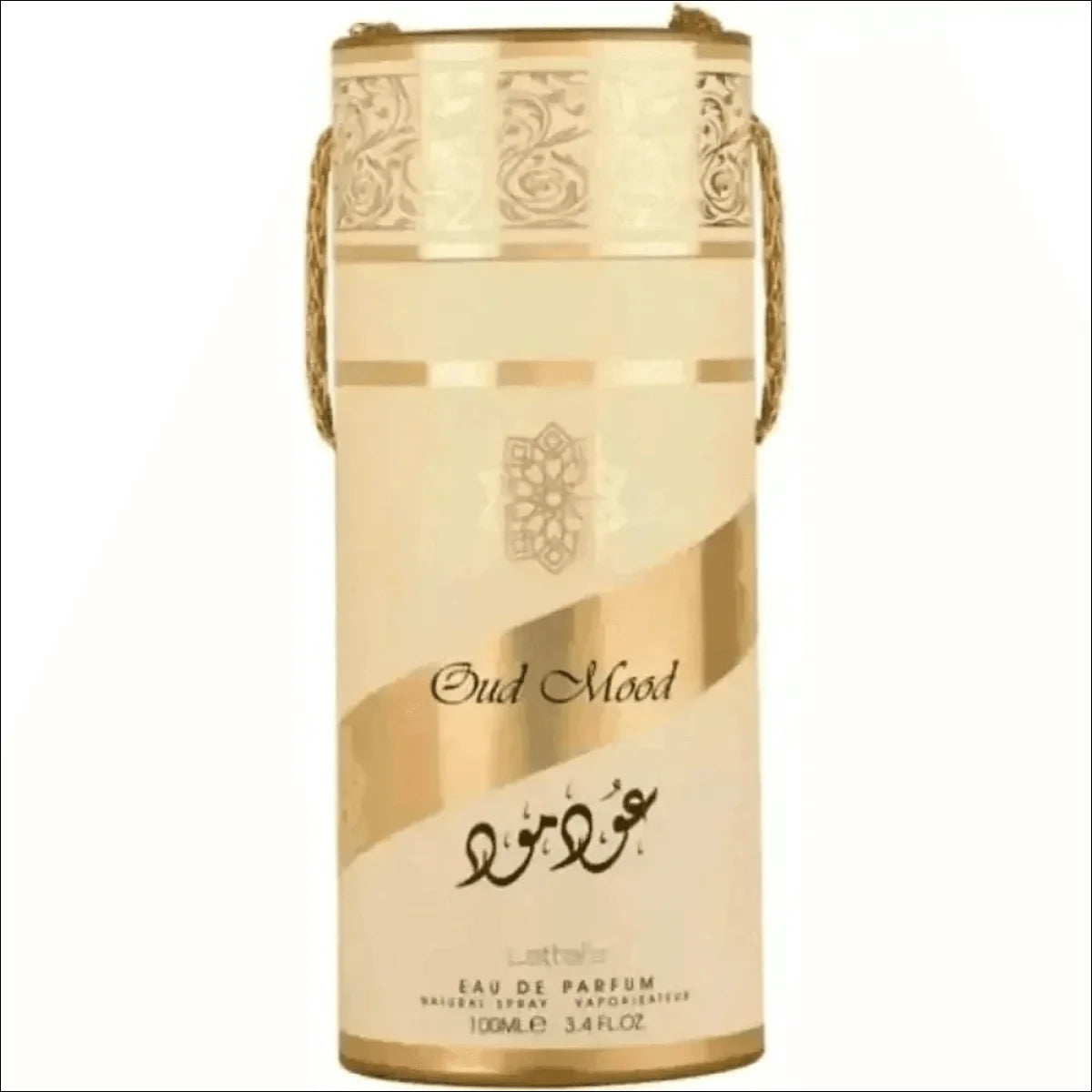 Perfume Oud Mood Latafa 100ml - Lata Dourada Luxuosa com Nota de Oud e Âmbar - Jm Grife