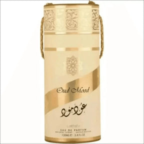 Perfume Oud Mood Latafa 100ml - Lata Dourada Luxuosa com Nota de Oud e Âmbar - Jm Grife
