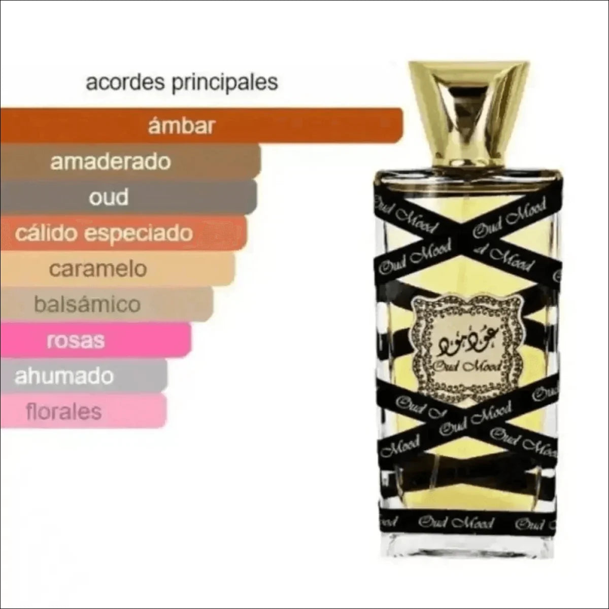 Perfume Oud Mood Latafa 100ml - Lata Dourada Luxuosa com Nota de Oud e Âmbar - Jm Grife
