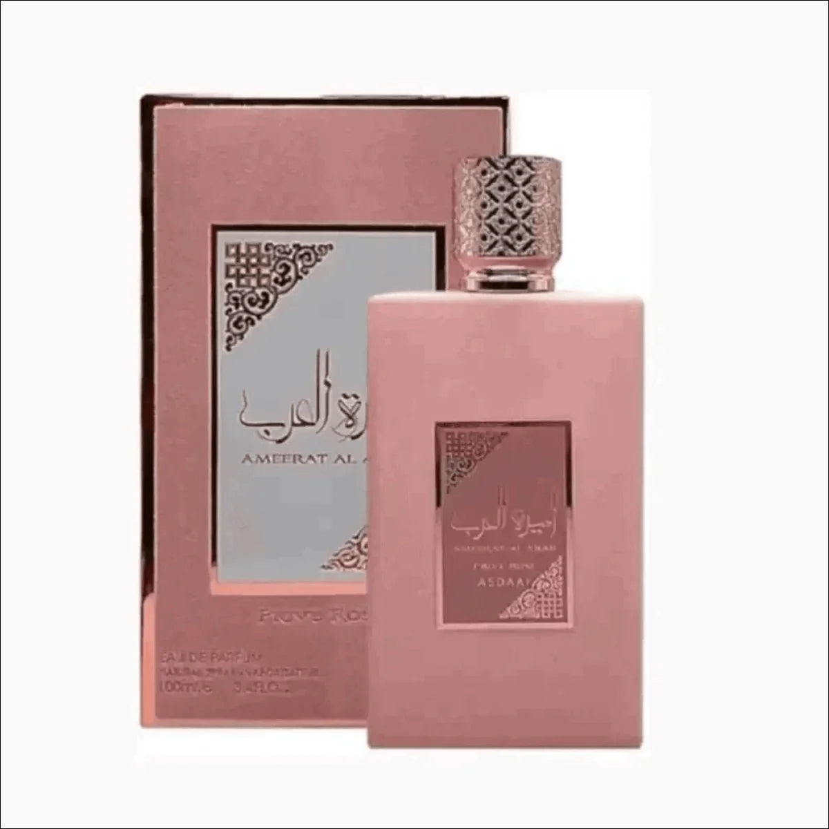 Perfume Rosa Asdaaf Ameerat Al Arab em Frasco e Caixa Exclusivos - Jm Grife