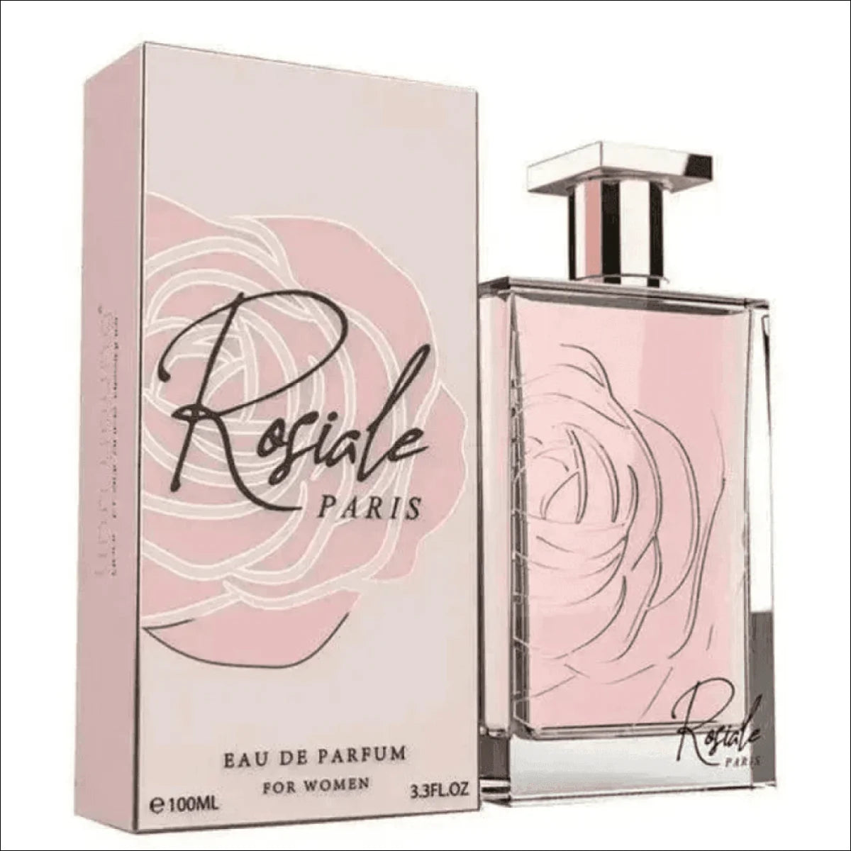 Perfume Rosiale Paris 100ml Eau de Parfum Floral Feminino com Frasco Rosa e Rosas Elegantes - Jm Grife