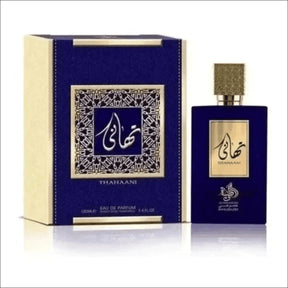 Perfume Thahaani Wataniah Unissex 100ml - Frasco Azul e Dourado, Sofisticação e Elegância - Jm Grife