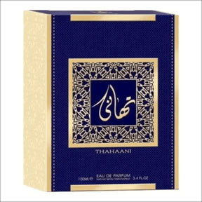 Perfume Thahaani Wataniah Unissex 100ml - Frasco Azul e Dourado, Sofisticação e Elegância - Jm Grife