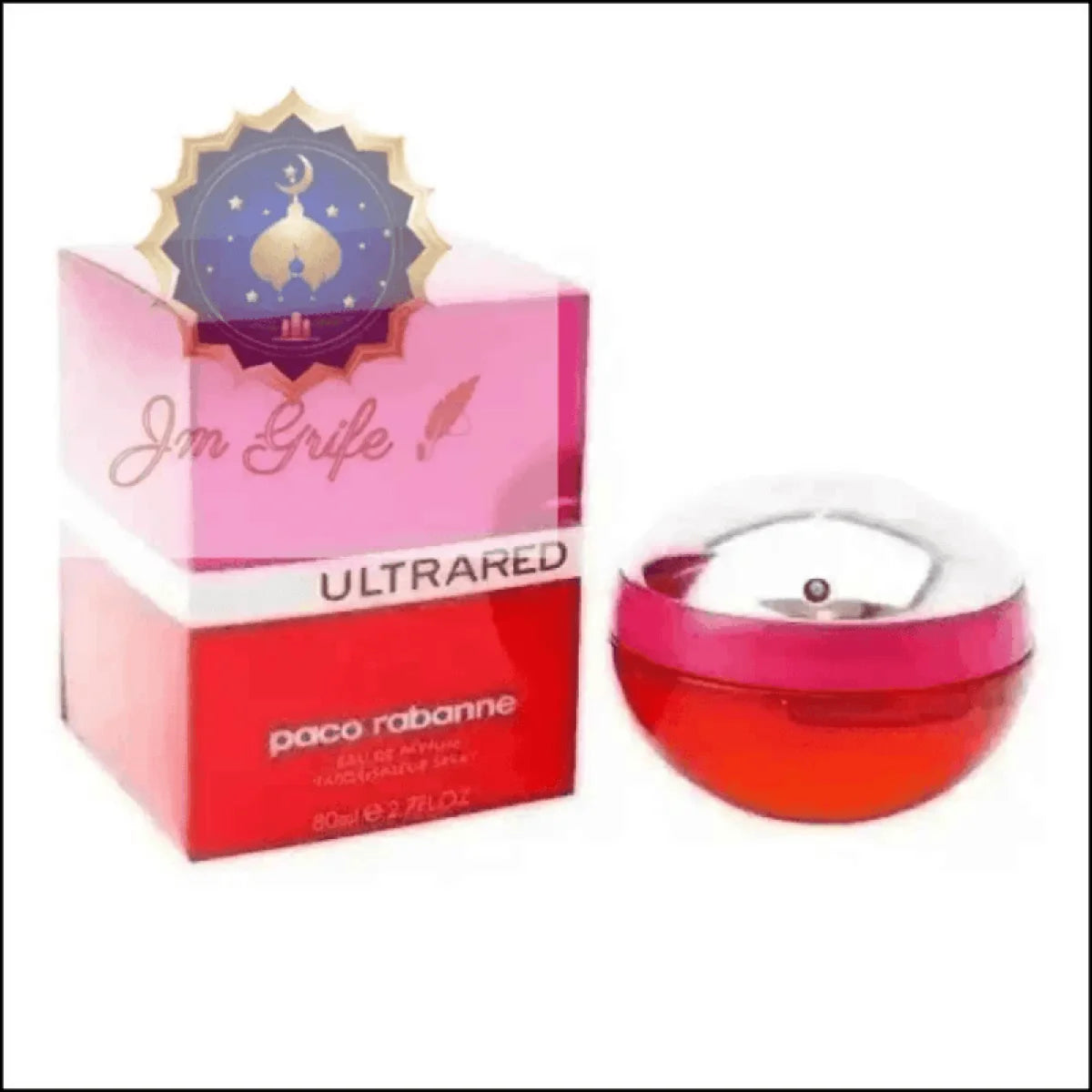 Perfume Ultrared Paco Rabanne Feminino 80ml - Fragrância Intensa e Sedutora com Notas Frutadas - Jm Grife