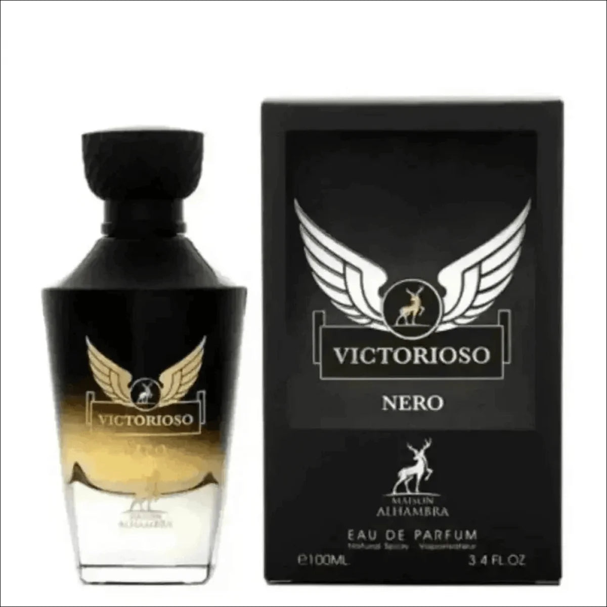 Perfume Victorioso Nero Masculino em Frasco de Vidro Preto - Jm Grife
