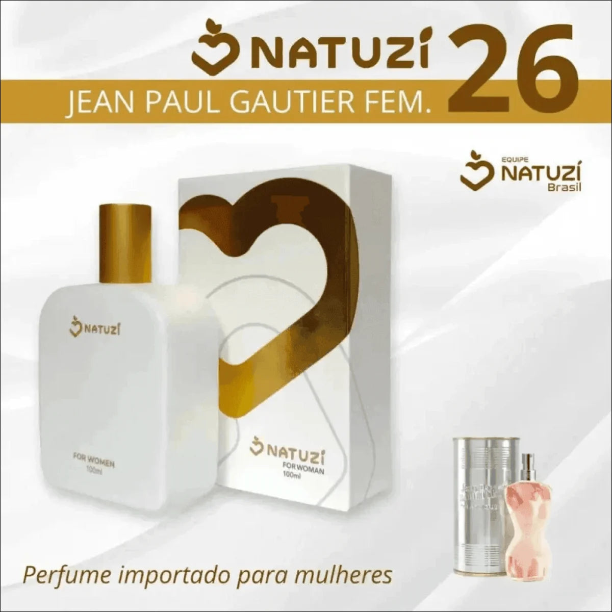 Perfume Vidro Natuzí N26 REF Jean Paul Classique 100ml - Sofisticação e Elegância em Cada Fragrância - Jm Grife