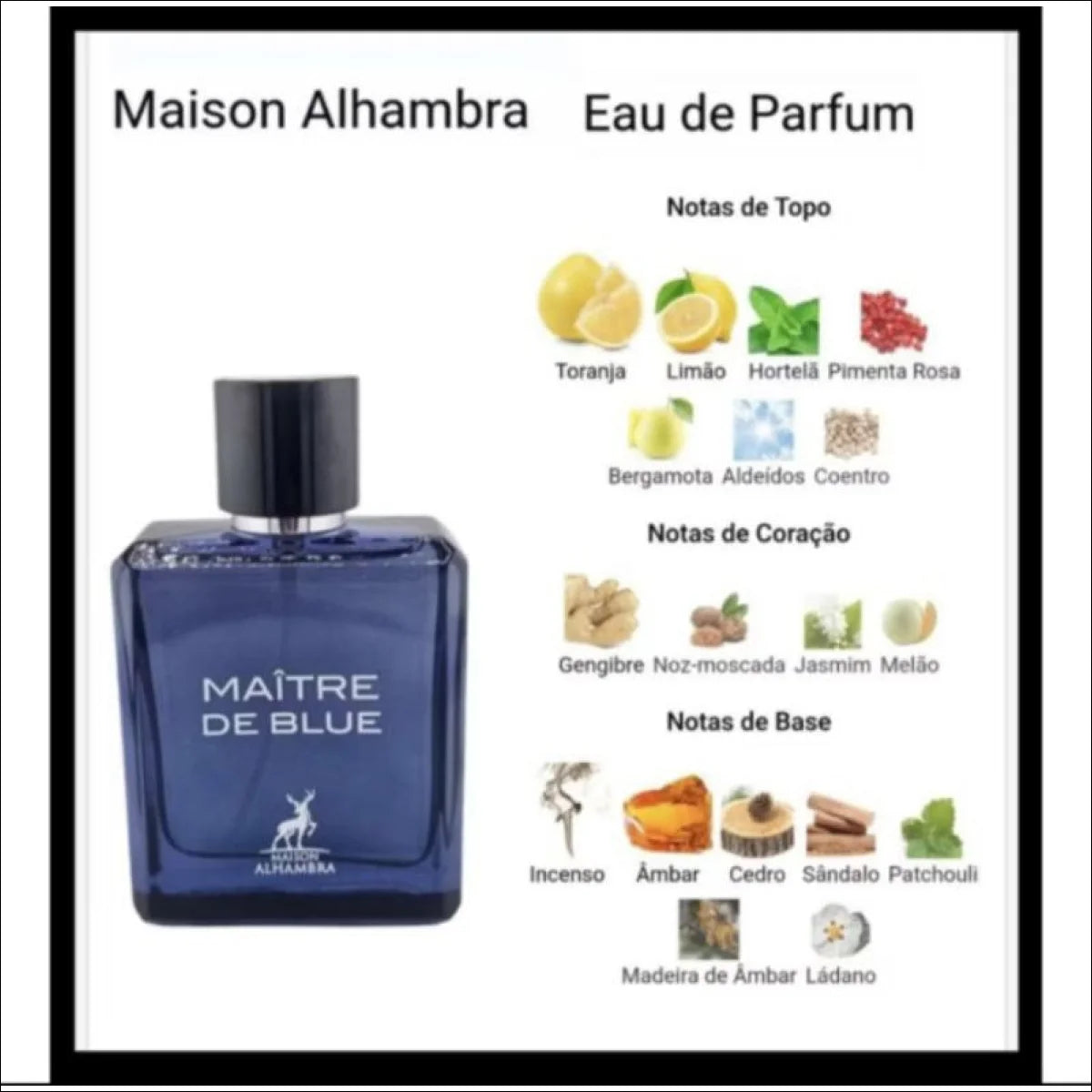 Perfumes árabes zimaya,Afnan,Maison Alhambra lattafa Eau de parfum 100 ml - original lacrado - Jm Grife