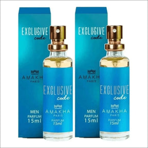 Perfumes Código Exclusivo Masculino Amakha Paris com Frascos Azul e Dourado - Jm Grife