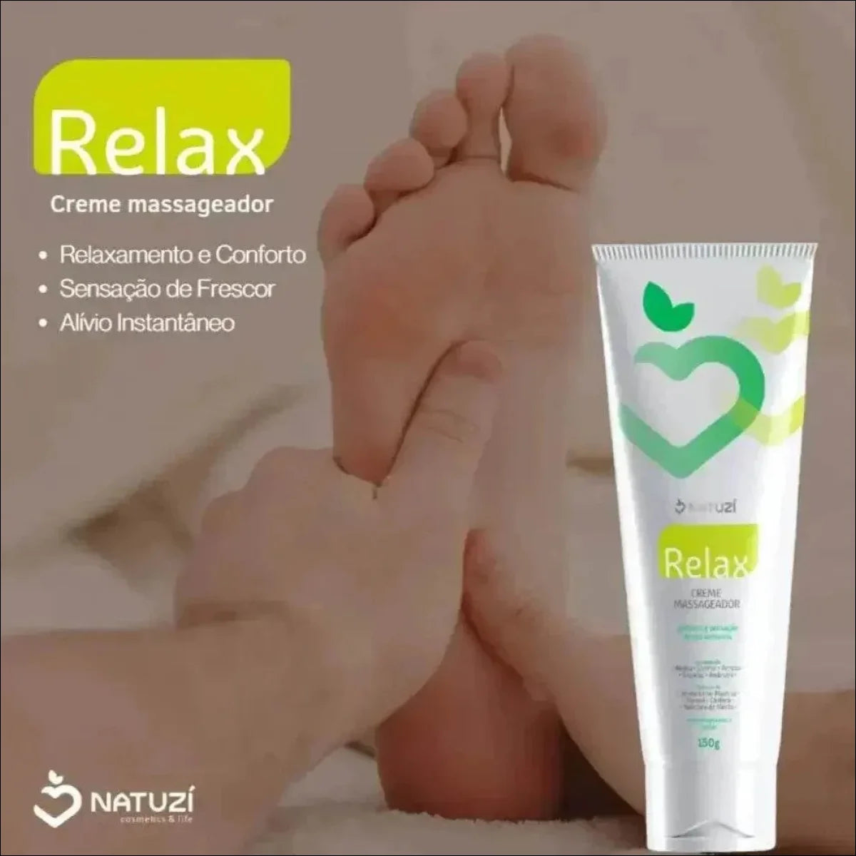 Pomada Relax Muscular Natuzi - Efeito de 8 Horas 150g  Envio Rápido - Jm Grife