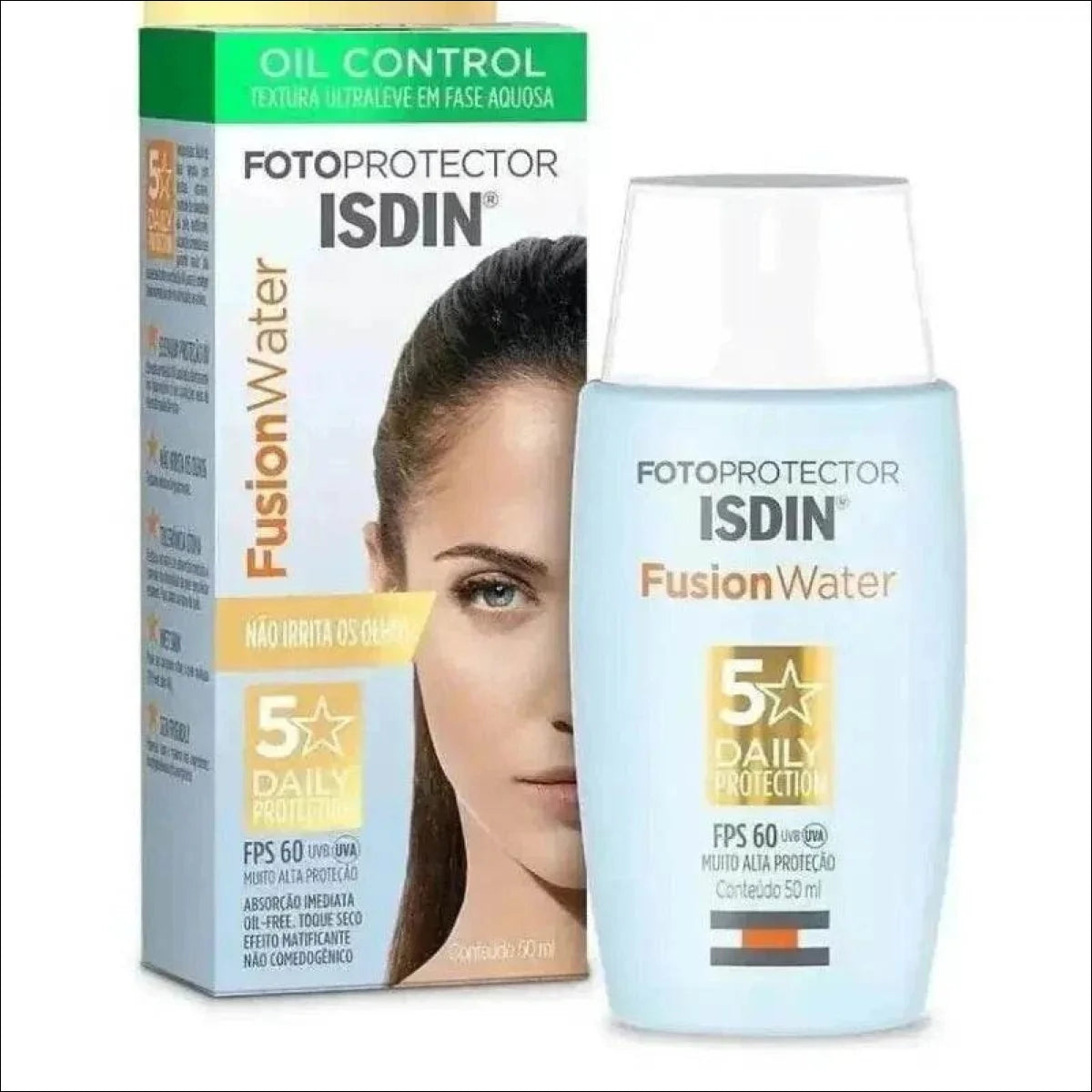 Protetor Solar Facial Isdin Fusion Water Fps 60 Sem Cor 50ml - Jm Grife