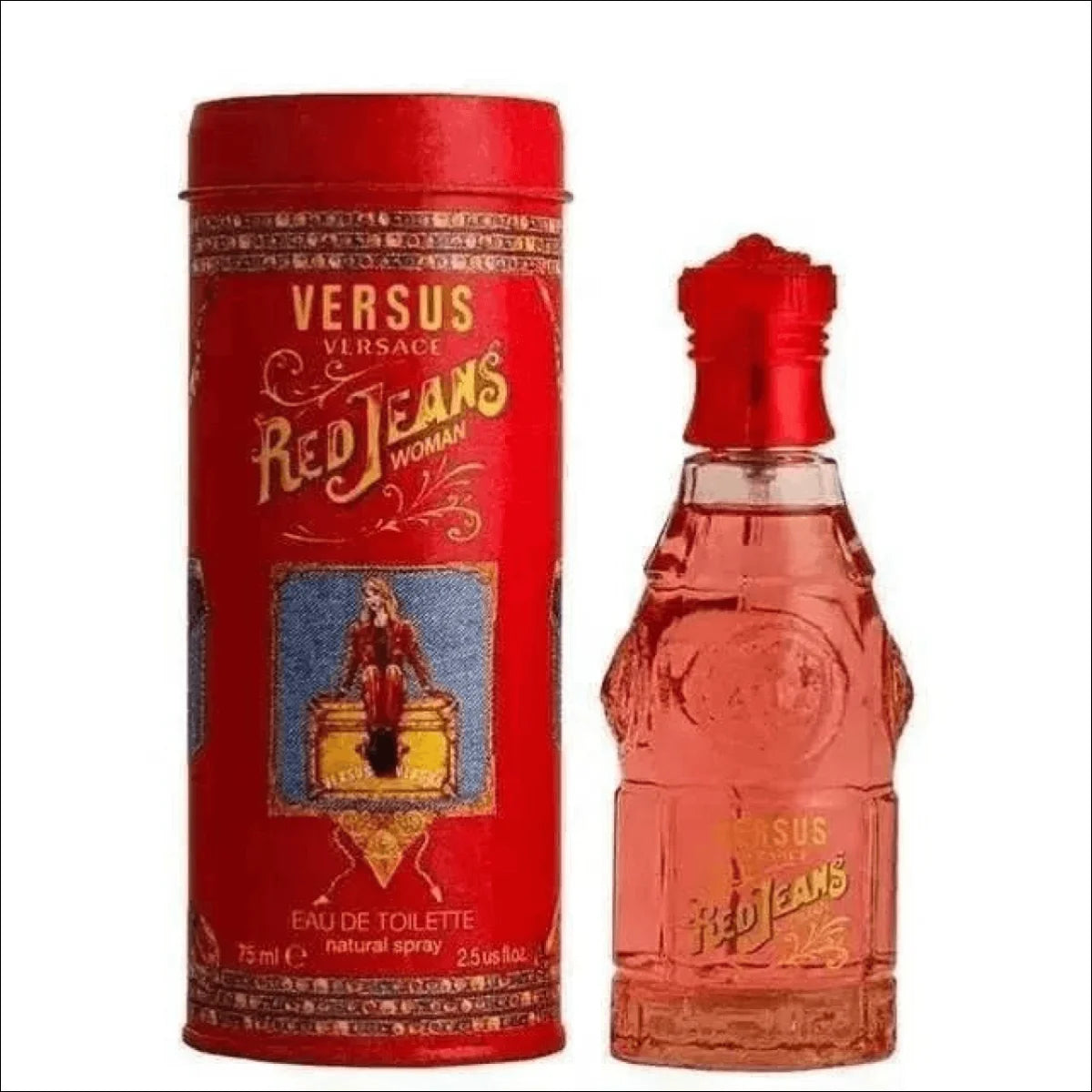 Red Jeans Versace EDT Feminino 75ml - Fragrância Marcante e Sofisticada Para Mulheres Modernas - Jm Grife