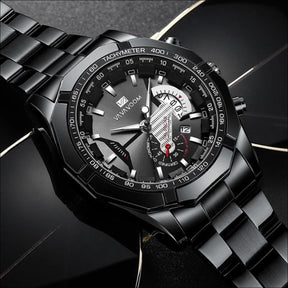 Relógio masculino com pulseira de aço, moderno, esportivo e com luminiscência - Jm Grife