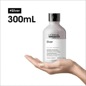Shampoo L'Oréal Professionnel Silver 300ml - Elimina Amarelados e Reaviva Brilho dos Cabelos Grisalhos - Jm Grife