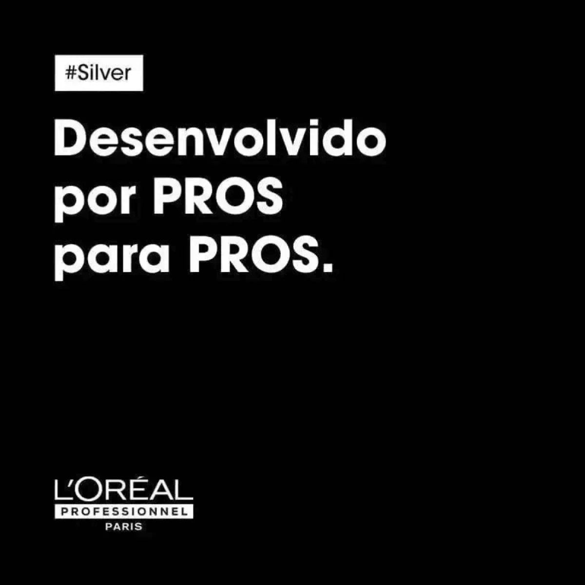 Shampoo L'Oréal Professionnel Silver 300ml - Elimina Amarelados e Reaviva Brilho dos Cabelos Grisalhos - Jm Grife