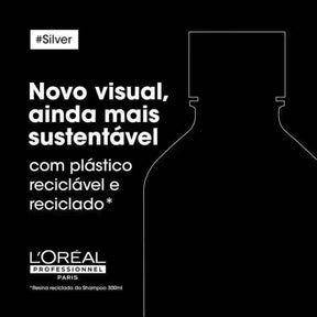 Shampoo L'Oréal Professionnel Silver 300ml - Elimina Amarelados e Reaviva Brilho dos Cabelos Grisalhos - Jm Grife