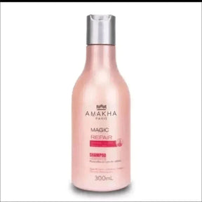 Shampoo Magic Repair Amakha Paris - Frasco Rosa com Tampa Prateada - Jm Grife