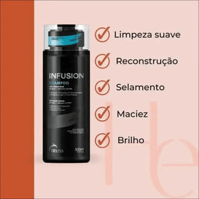 Shampoo Profissional Infusion Truss 300ml - Brilho, Resistência e Proteção Para Cabelos Coloridos - Jm Grife