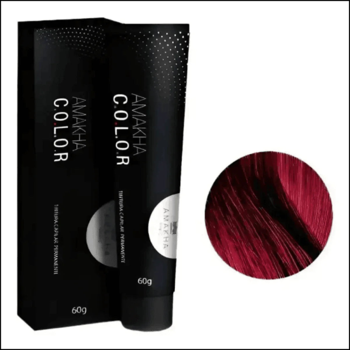 Tinta De Cabelo Amakha Castanho Escuro Vermelho Intenso 4.66 - Jm Grife