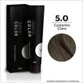 Tinta Permanente Para Cabelo Castanho Claro 5.0 Jm Grife - Cobertura 100% Fios Brancos - Jm Grife