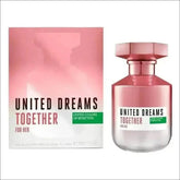 United Dreams Together Benetton Eau De Toilette Feminino 80ml - Fragrância Floral Frutada - Jm Grife