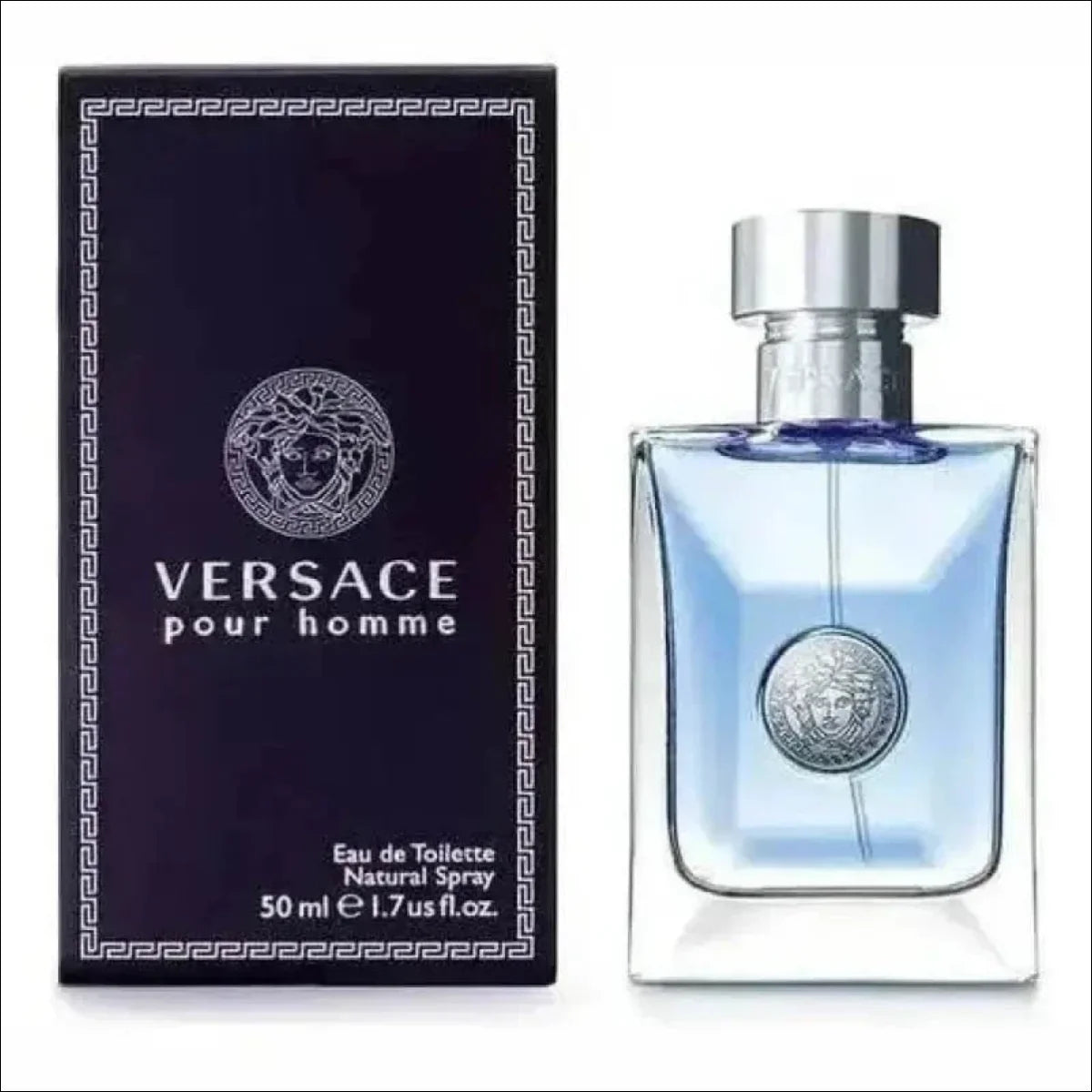 Versace Pour Homme EDT 50ml - Perfume Masculino Amadeirado e Cítrico com Fixação Duradoura - Jm Grife